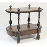 Victorian walnut whatnot, circa 1860,