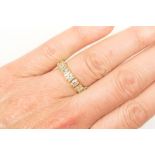 Diamond half eternity ring, set with seven brilliant cut diamonds, totalling approx. 0.