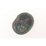 Bloodstone intaglio of St.