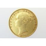 Victorian sovereign, 1853 (VF), weight approx. 7.