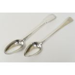 George III silver Hanoverian stuffing or basting spoon, London 1804,