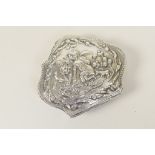 Continental silver snuff box, probably Dutch,