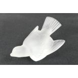 Lalique frosted clear glass sparrow, no.