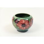 Moorcroft Anemone small bowl, globular shape with inverted rim,