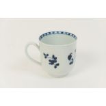 Philip Christian (Liverpool) blue and white coffee cup, circa 1770,