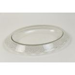 Lalique moulded clear glass oval St.