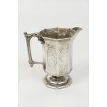 Victorian silver milk jug in the Gothic Revival style, London 1854,