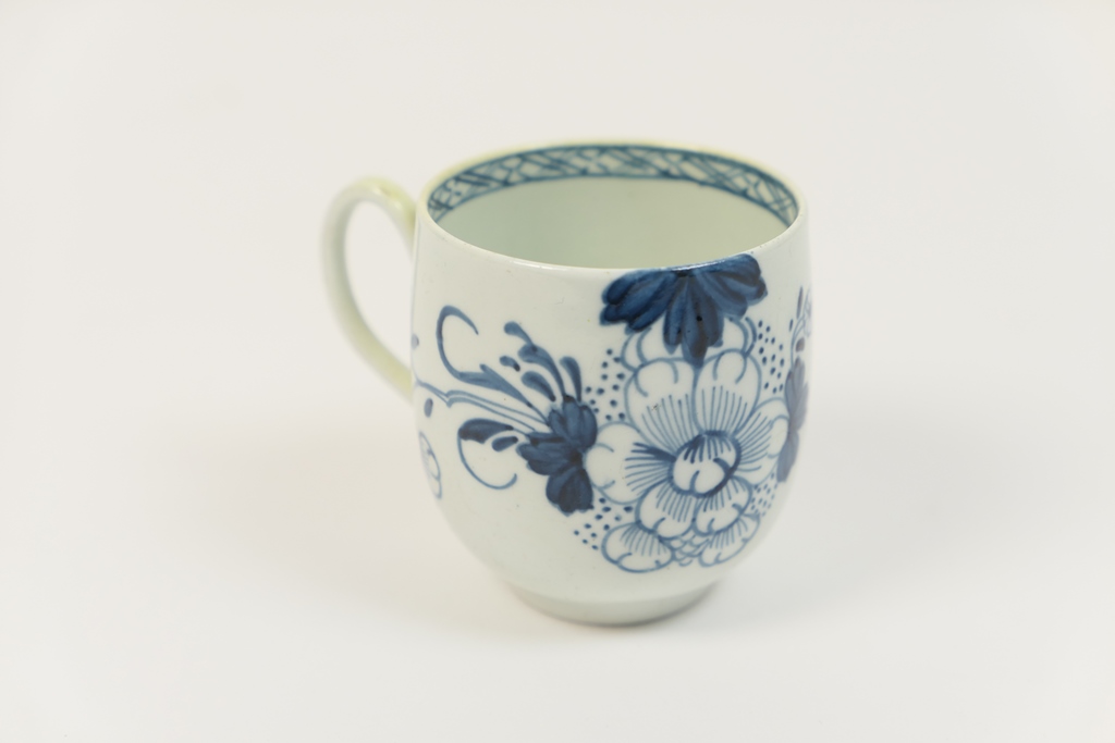 Philip Christian (Liverpool) coffee cup, in the bird on a branch pattern, circa 1768-72, height 6.