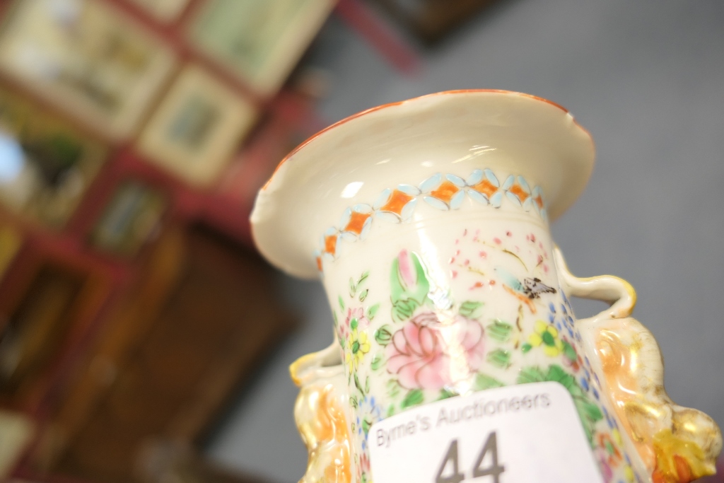 Cantonese famille rose vase, - Image 3 of 10