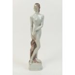 Rare Bullers porcelain figure by Emmanuel Barr, circa 1937-45, modelled as a stylised nude,