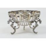 Victorian silver sugar bowl, makers John Aldwinckle and Thomas Slater, London 1891,