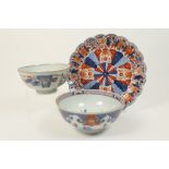 Chinese Imari bowl, late 18th Century, 17.5cm; also a further Chinese Imari bowl, 15.