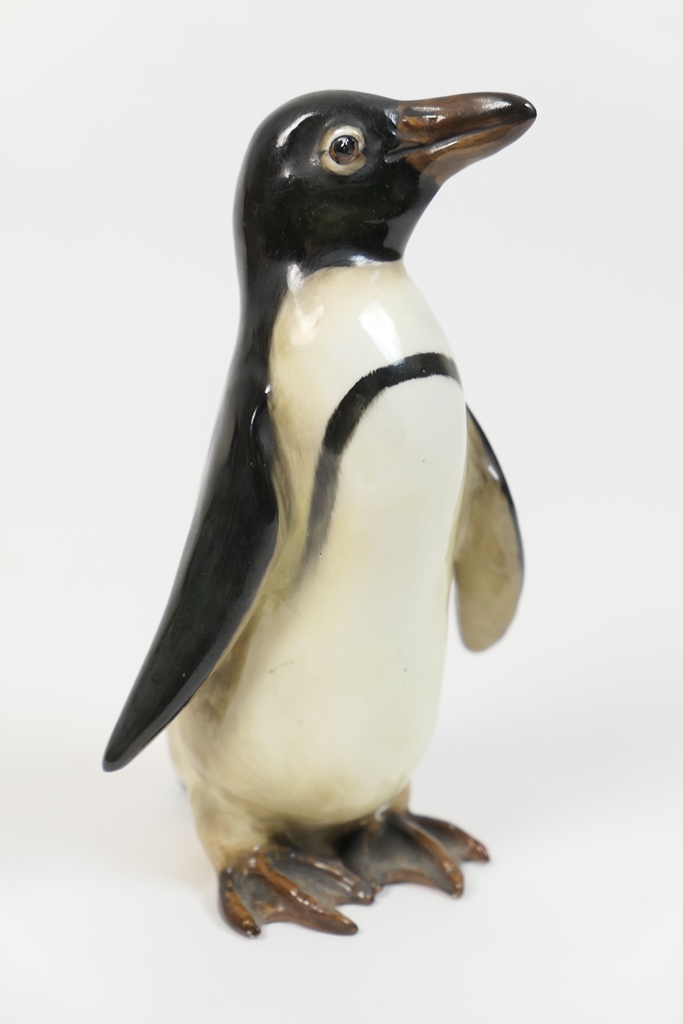 Rare Royal Doulton china model of a penguin, HN882, decorated in naturalistic colours,