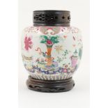 Chinese famille rose ginger jar, Qianlong (1726-95),