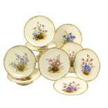 Derby Crown Porcelain hand decorated dessert service, circa 1917,