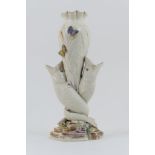 Rare Belleek (First Period) porcelain fish vase, circa 1863-91,