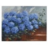 VICTOR CÂMARA - 1921-1998, Hydrangeas, oil on canvas, signed and dated 1975, Dim. - 70 x 90 cm