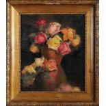 EDUARDA LAPA - 1896-1976, A Sill-life - Vase with Flowers, oil on canvas, relined, small