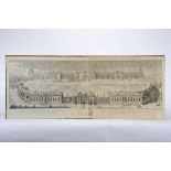 View of the Palace of Catherine in Tsarskoye Selo, seen from the front yard, intaglio engraving (