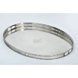 An Oval Tray with Gallery, D. Maria I, Queen of Portugal (1777-1816), 833/1000 silver, pierced