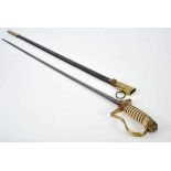 An English Navy Sword for Officers - model 1805, iron, ivory en relief, leather and brass, model