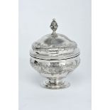 A Sugar Bowl, D. José I, King of Portugal (1750-1777), 833/1000 silver, engraved decoration "