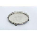 A Large Four-foot Salver with Gallery, D. Maria I (Queen of Portugal) style, 833/1000 silver,