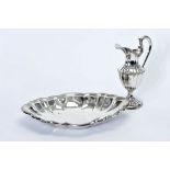 Ewer and Basin, D. Maria I, Queen of Portugal (1777-1816), 833/1000 silver, gadrooned and beaded