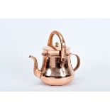 A Kettle with Wing, copper, Portuguese, 19th C., Dim. - 26 x 35 cm