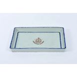 A Rectangular Tray, Chinese export porcelain, polychrome and gilt decoration with the coat of arms