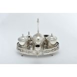 An Oval Inkstand with Gallery, D. Maria I, Queen of Portugal (1777-1816), 833/1000 silver,