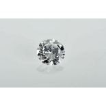 A Diamond, brilliant cut with the approximate weight of 1.99 ct. (8.35~8.29x4.74 mm), E colour
