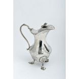 A Tripod Milk Jug, D. José I, King of Portugal (1750-1777), 833/1000 silver, ribbed and engraved