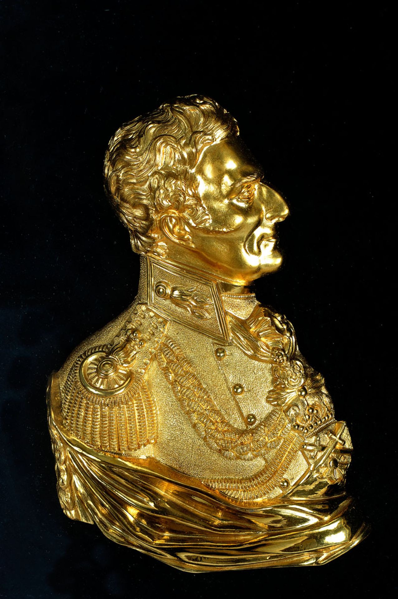 Bust of Lord Arthur Wellesley, 1st Duke of Wellington (1769-1852), gilt bronze sculpture en - Bild 2 aus 2