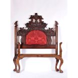 A Bed, D. José I, King of Portugal (1750-1777), carved Bazilian rosewood, backrest with