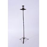 A Torchère, gothic, wrought iron, Iberian, 15th C., upper part has been remade, Dim. - 140 cm