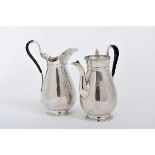 A Coffee Pot and a Milk Jug, D. Maria I, Queen of Portugal (1777-1816), 833/1000 silver, partly