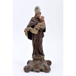 RAFAEL BORDALO PINHEIRO - 1846-1905, Saint Anthony with the Child Jesus, terracotta sculpture of