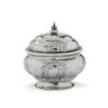 A sugar pot in molten, embossed and chiselled silver, Moscow 1762, silversmith [...]