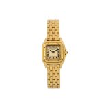 Cartier, Ref. 30483. Fine, square, water-resistant, 18K yellow gold lady's quartz [...]