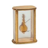 Jaeger LeCoultre, Baguette. Fine, gilt brass and glass, table clock. Made circa 1960 [...]