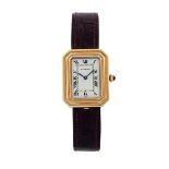 Cartier, Paris, "Cristallor Lady". Fine and rare, 18K yellow gold wristwatch with [...]