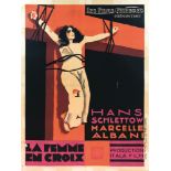 Anon., La Femme en Croix, 1929 - Affisso originale, 1929.Litografia, impresso da [...]