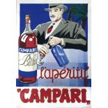 L'Aperitif Campari, 1935 ca. - Bozzetto a tempera su cartoncino originale, 1935 ca. [...]