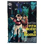 E. Brini, Era Notte a Roma, 1960 - Affisso originale, quattro fogli. 1960. Offset, [...]