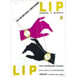 E. Paulucci, Orologio LIP, 1951 - Affisso originale, 1951. Offset impresso da Stab. [...]