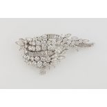 Diamond and gold brooch - montatura in oro bianco 750/1000 - Startprice : - 6000 -