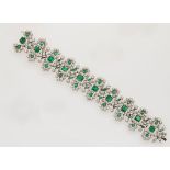 Emerald and diamond bracelet - montatura in oro bianco 750/1000 - Startprice : - 11000 -