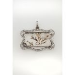 Musk agate, diamond, gold and palladium pendant. Signed Enrico Cirio - agata [...]