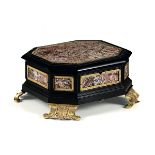 A jewel case, Rome or Florence, 16-1700s - An octagonal jewel box in ebonies wood, [...]